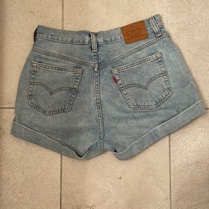 Levi’s high waisted jean shorts